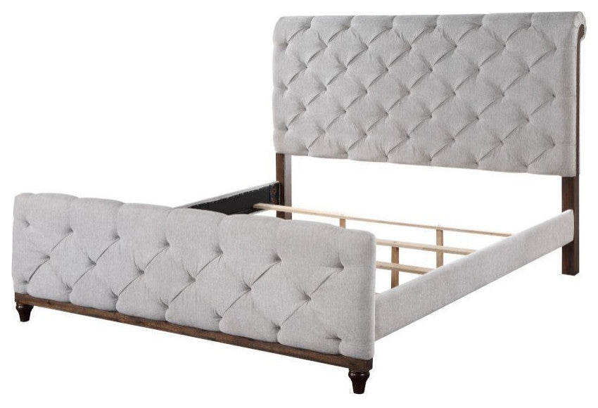 ACME Andria Queen Bed, Reclaimed Oak Finish