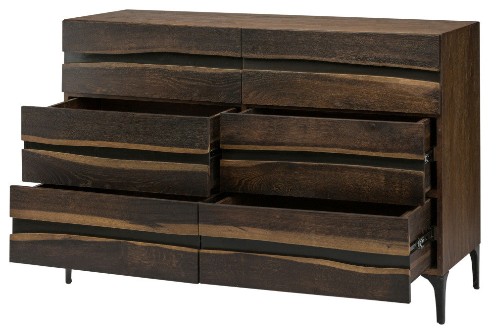 Prana 6-Cabinet Oak Dresser