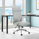 High Back Manager's Office Chair With Dillon Steel Fabric and Chrome Base