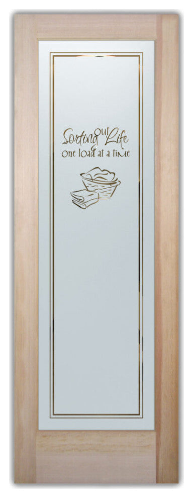 Laundry Door - Sorting Out Life Laundry Basket - Primed - 32" x 96" -...