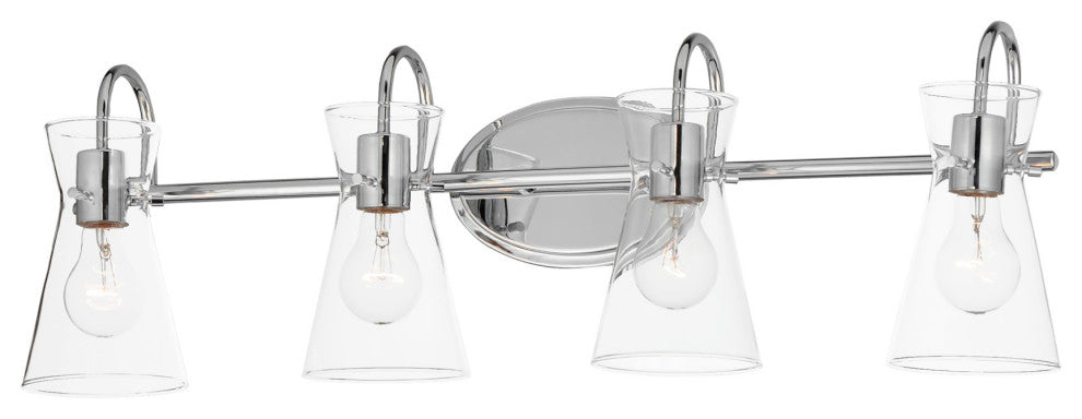 Maxim 12484 Ava 4 Light 31"W Vanity Light - Polished Chrome
