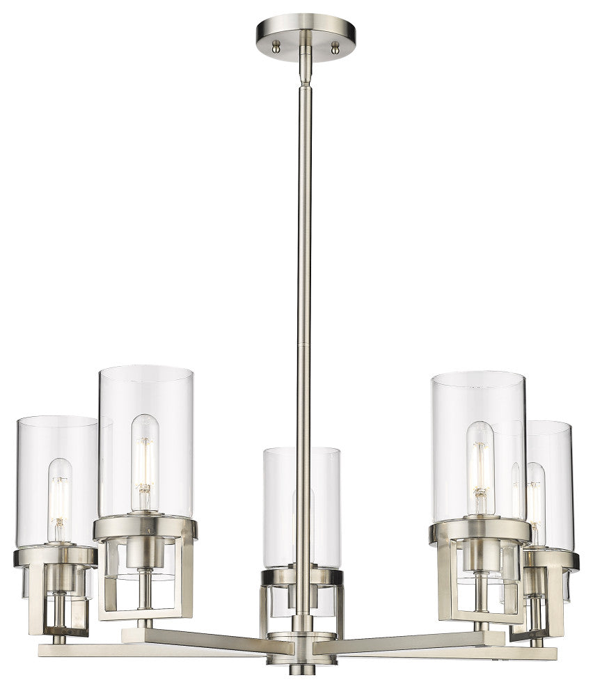 Innovations Utopia 5 24" Chandelier Satin Nickel
