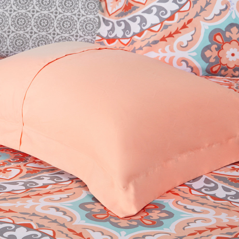 Madison Park Microfiber Printed 7-Piece Comforter Set, Twin