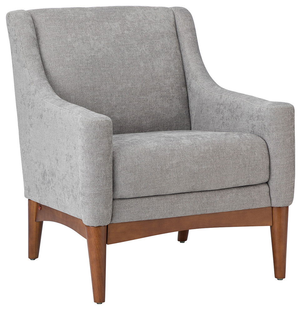 34.2" Comfy Living Room Armchair With Sloped Arms, Gray