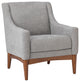 34.2" Comfy Living Room Armchair With Sloped Arms, Gray