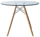 Modern Classics WoodLeg Dining Table 29", Clear
