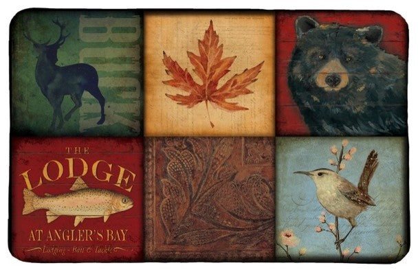 Laural Home Lodge Patch Memory Foam Rug