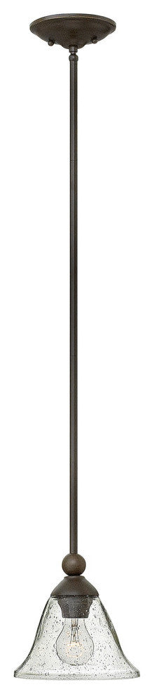 Hinkley Bolla Pendant Small Pendant, Olde Bronze With Clear Seedy Glass