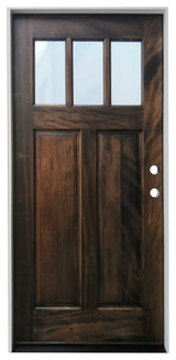 Entry Door Craftsman Espresso Mahogany LH