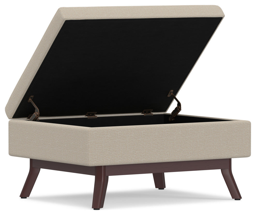 Owen Coffee Table Storage Ottoman, Natural