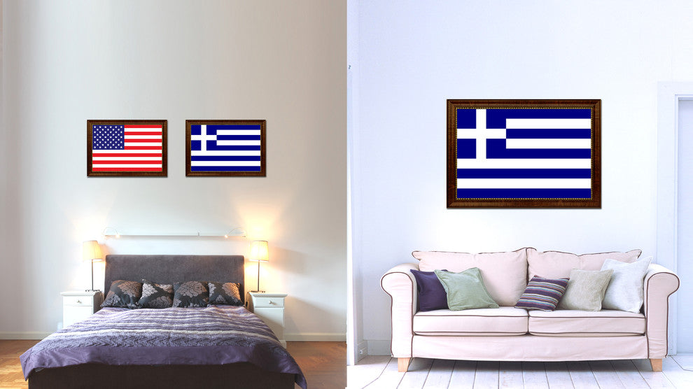 Greece Country Flag Canvas Print, 15"x21"