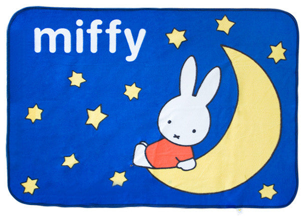 Miffy - Deep Blue Coral Fleece Baby Throw Blanket (28.7 by 39.4 inches)