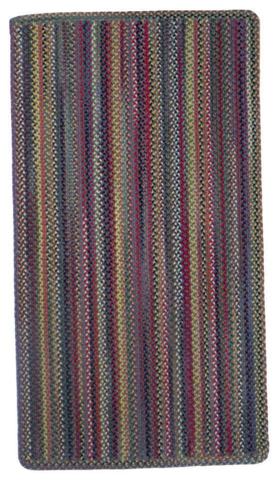 Capel Portland Medium Blue 0346_400 Braided Rugs - 5' X 8' Concentric Rectangle
