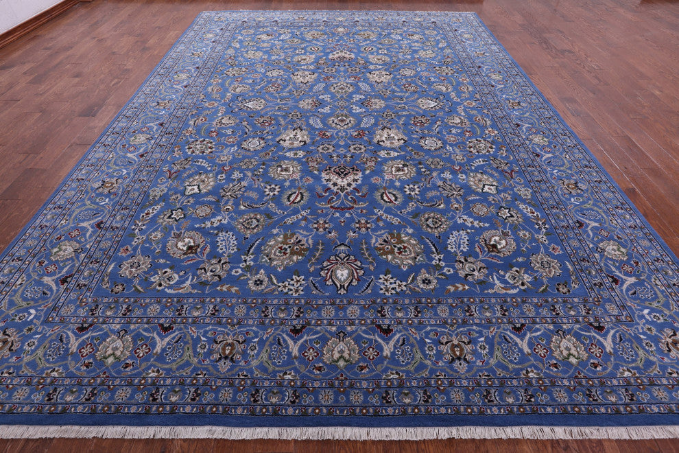 10' 0" X 14' 3" Persian Nain Hand Knotted Wool & Silk Rug - Q14881