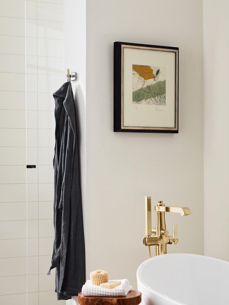 Esquire Contemporary Single Robe Hook, Polished Nickel/Golden Champagne