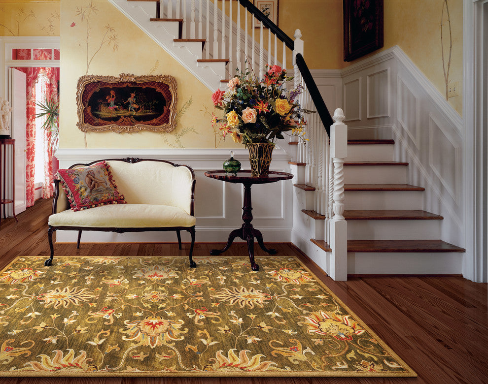 Syriana 6010 Emerald Green Agra Rug, 2'3"x7'6" Runner