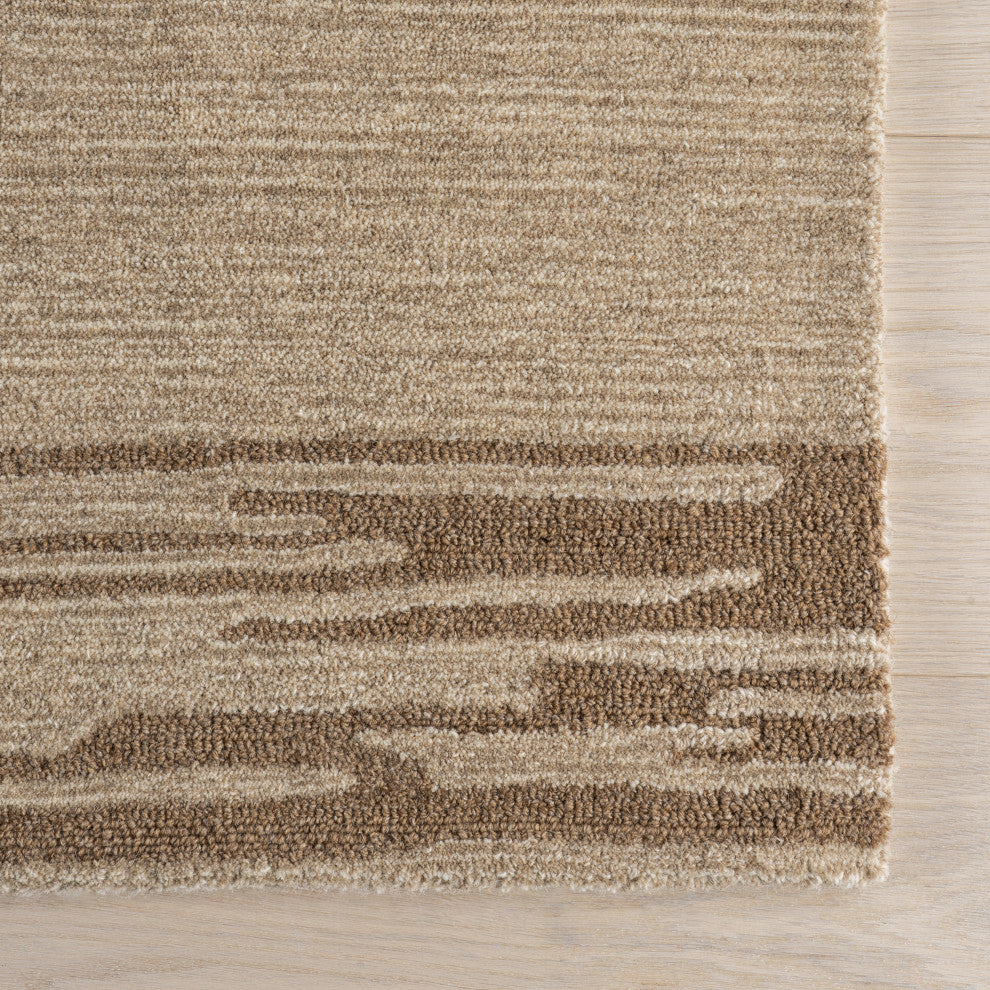 Barun Wool Area Rug, Beige 9'x12'