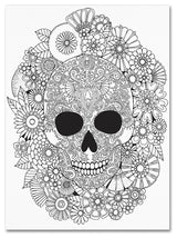 Hello Angel 'Sugar Skull Wreath' Canvas Art, 24x18