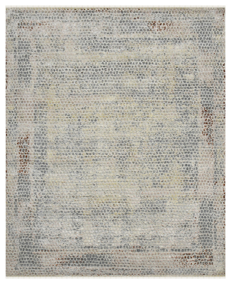 Hermitage Clara Area Rug, Gray, 8' x 10', Abstract