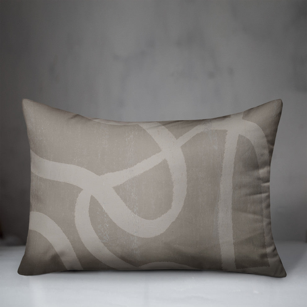 Modern Beige Lines I 14"x20" Spun Poly Pillow