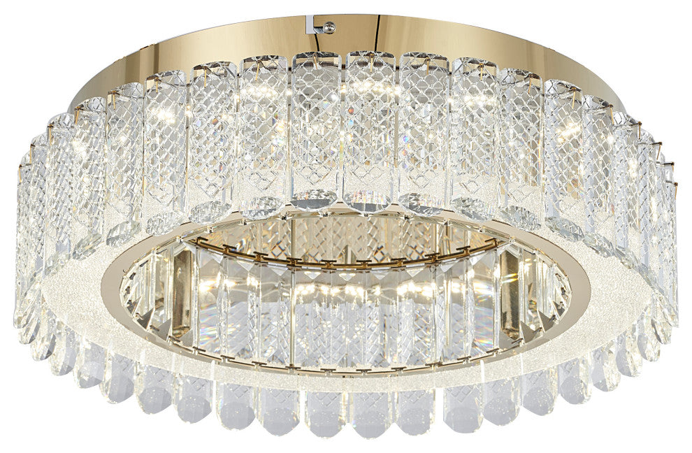 Bethel International FT106FM16G 1-Light LED Flush Mount, Gold