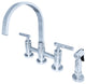 KS8261CMLBS Manhattan Bridge Kitchen Faucet With Brass Spray, Polished Chrome