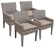 4 Florence Dining Chairs With Arms Wheat