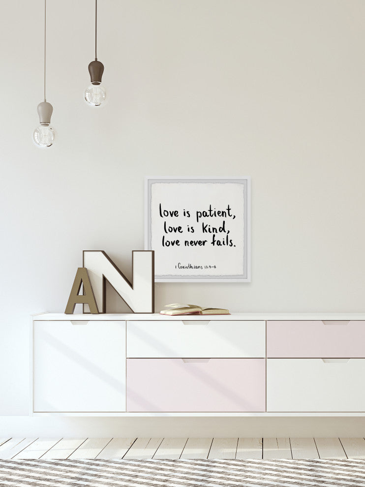 "Love Is Kind" Framed Painting Print, 12x12