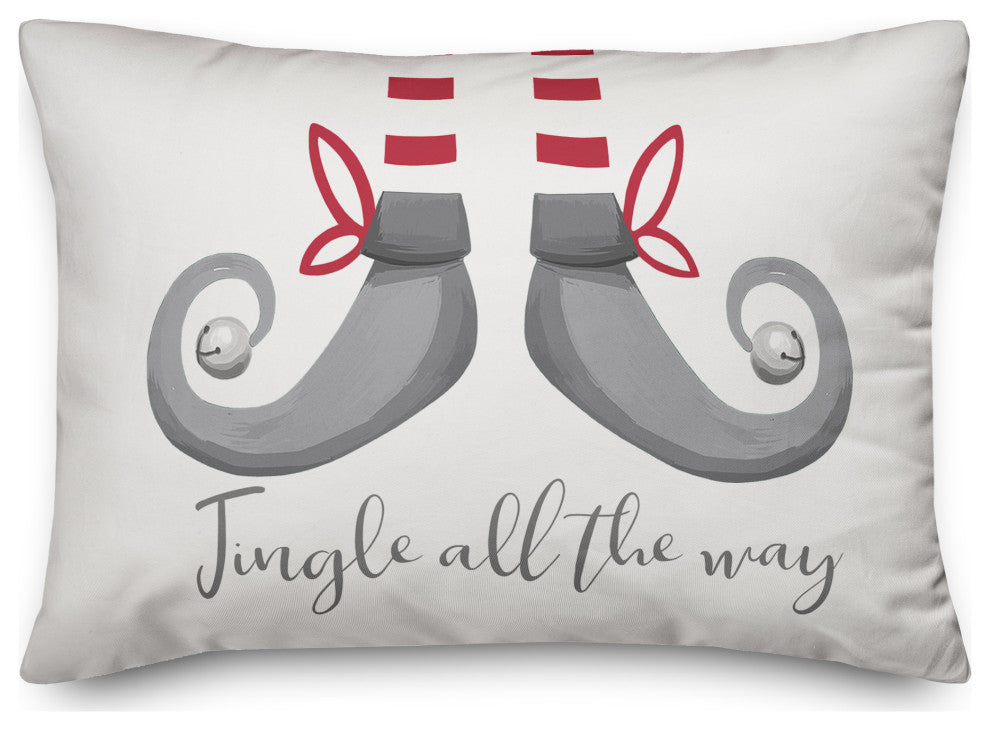 Elf Jingle All The Way 14x20 Spun Poly Pillow