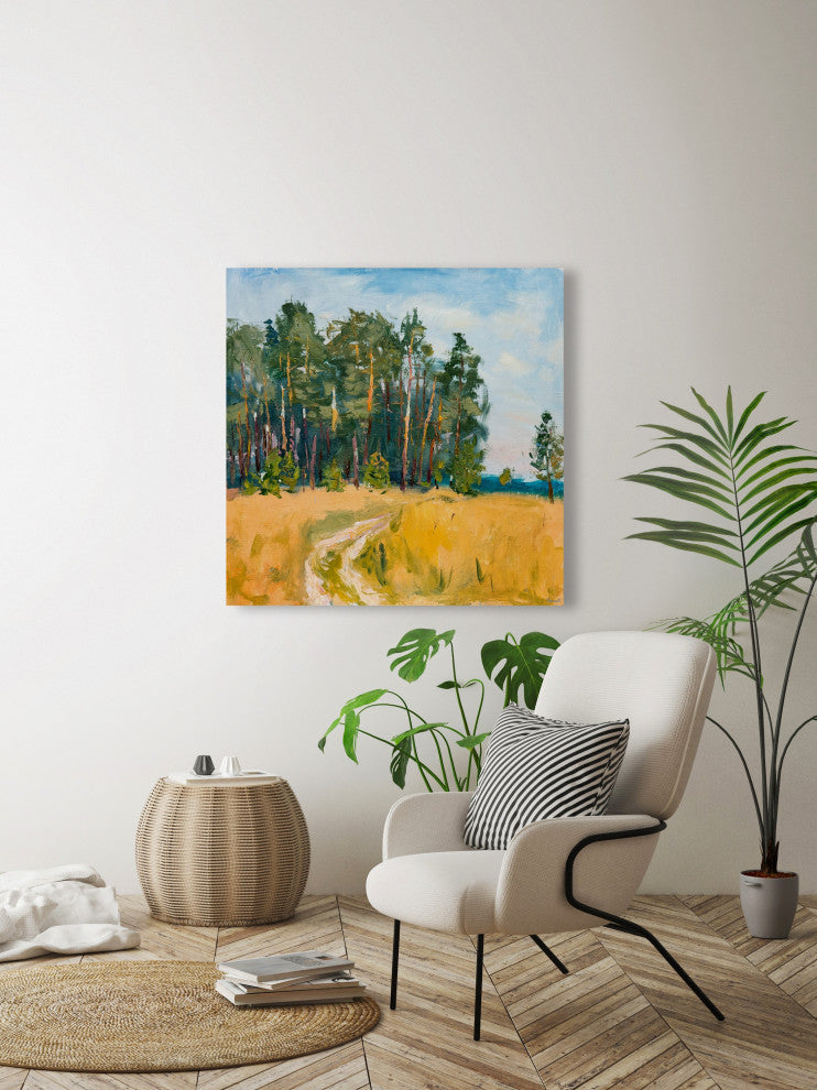 "Leave the Roads" Painting Print on Wrapped Canvas, 40x40