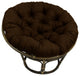 52" Solid Outdoor Spun Polyester Papasan Cushion, Fits 50" Papasan Frame, Cocoa