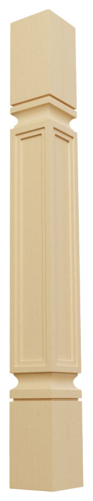 Kent Raised Panel Cabinet Column (Top Block: 6 1/8", Bottom Block: 7 1/8") Alder