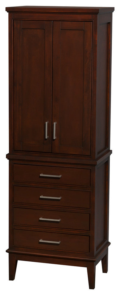 Bathroom Linen Tower, Dark Chestnut