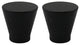 Urbanest Set Of 2 Rino Lamp Finial, 1", Black