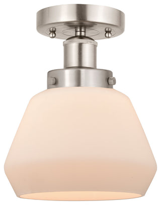 Fulton 1-Light 6.5" Semi-Flush Mount Brushed Satin Nickel