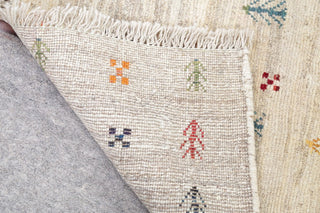 Consigned, Oriental Gabbeh Persian Style Area Rug Hand-Knotted, Beige, 4'9"X3'6"