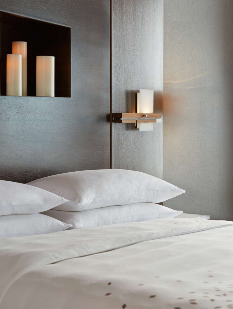 Levo LED Wall Sconce Reading Light With USB Charger, Hardwired, Left Orientation