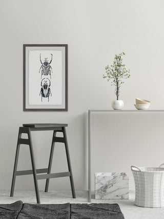 "Beetle Duo" Framed Painting Print, 24"x36"