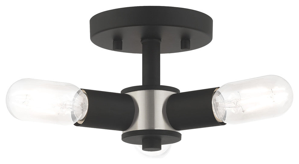 Livex Lighting Black 3-Light Ceiling Mount