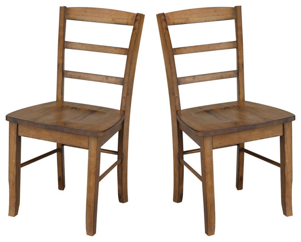 Set of Two Madrid Chairs, Pecan