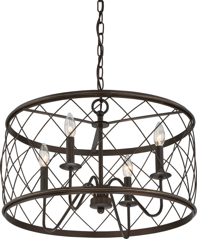 Quoizel RDY2821PN Four Light Pendant Dury Palladian Bronze