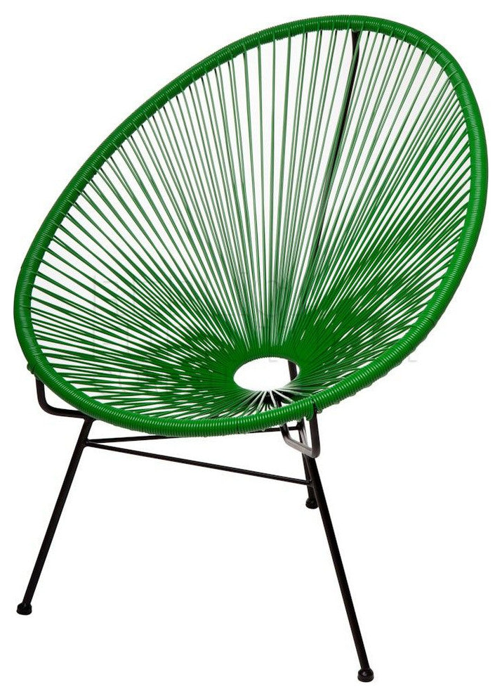 Acapulco Weave Lounge Chair, Green