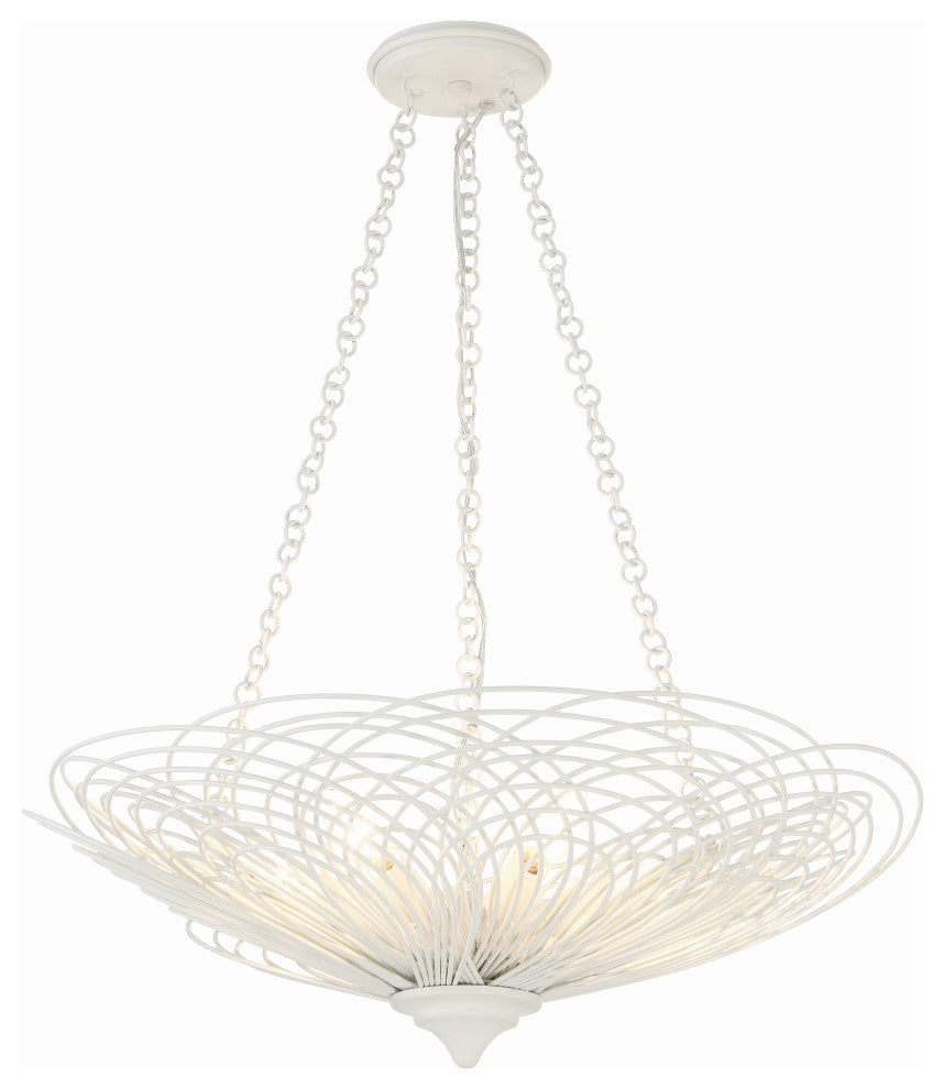 Crystorama Doral 6 Light Matte White Chandelier