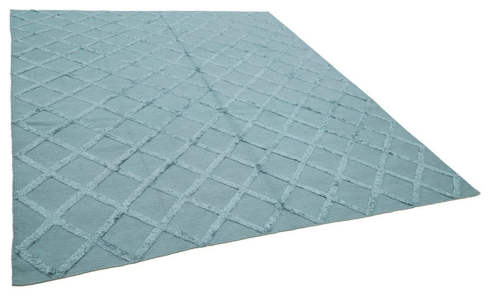 Rug N Carpet - Handwoven Modern Design 8' 0'' x 10' 0'' Wool Unique Kilim Rug