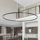 72" Tania ETL Certified Integrated LED Circular Adjustable Chandelier, Black