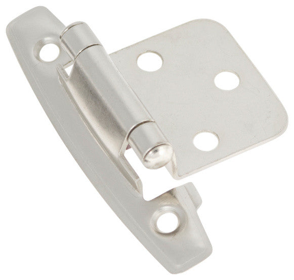 Belwith Hickory Satin Nickel Surface Self-Closing Hinge (2-Pack) P296-SN