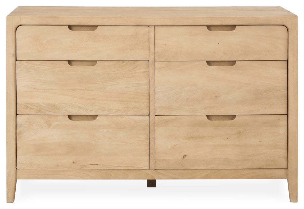 Laguna 6-Drawer Mango Wood Dresser
