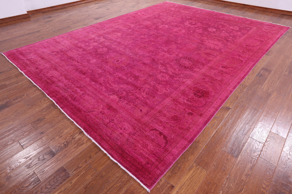 10' 0" X 13' 9" Full Pile Overdyed Hand Knotted Rug - Q12855