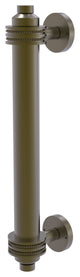 8" Door Pull With Dotted Accents, Antique Brass