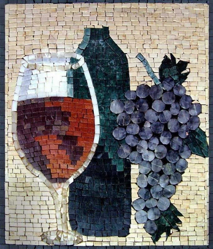 Mosaic Kitchen Backsplash, Vino, 28"x31"